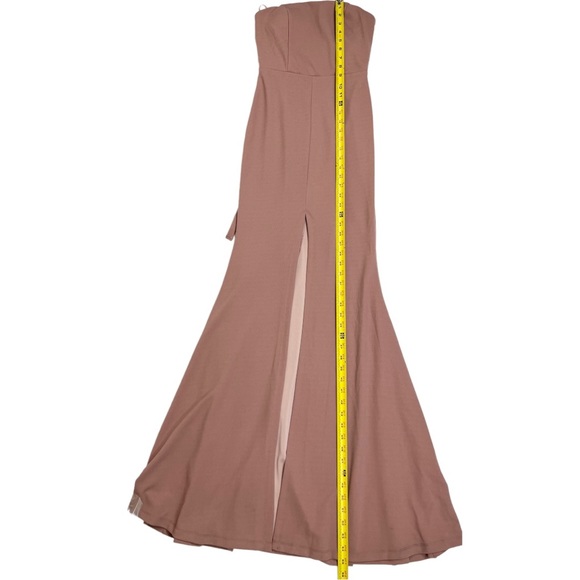 Windsor Formal Maxi Dress Strapless Lace Up Back Gown Mauve Size Small - Picture 9 of 12